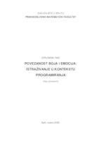 Povezanost boja i emocija: istraživanje u kontekstu programiranja