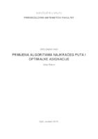 Primjena algoritama  najkraćeg puta i optimalne asignacije