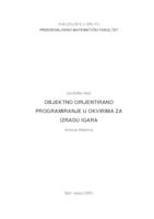 Objektno orijentirano programiranje u okvirima za izradu igara