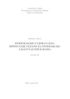 Tehnologije uvjeravanja: ispitivanje vezano za interakciju s računalnim igrama