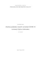 Analiza podataka vezanih za bolest COVID-19 koristeći Python biblioteke
