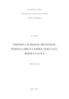 Primjena Ilirskog biotičkog indeksa (IBI) na krške tekućice: rijeka Gacka