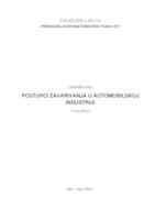 Postupci zavarivanja u automobilskoj industriji