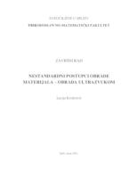 Nestandardni postupci obrade materijala - obrada ultrazvukom