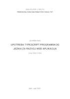 Upotreba Typescript programskog jezika za razvoj web aplikacija