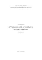 Optimizacija web aplikacija za Internet tražilice