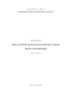 Razvoj CRUD aplikacija korištenjem Dizajn Sprint metodologije