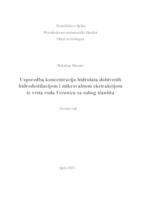 Usporedba koncentracija hidrolata dobivenih hidrodestilacijom i mikrovalnom ekstrakcijom iz vrsta roda Veronica sa suhog staništa