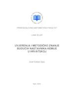 Uvjerenja i metodičko znanje budućih nastavnika kemije u Hrvatskoj