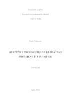 Opažene i prognozirane klimatske promjene u atmosferi