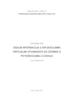 Dizajn interakcija u aplikacijama virtualne stvarnosti za učenike s poteškoćama u učenju