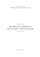 Implementacija smjernica za pristupačnost u web aplikacijama
