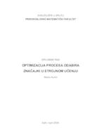 Optimizacija procesa odabira značajki u strojnom učenju