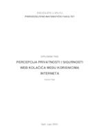 Percepcija privatnosti i sigurnosti web kolačića među korisnicima interneta