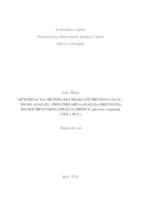 Optimizacija metoda ekstrakcije proteina za LC-MS/MS analizu: Preliminarna analiza proteoma biljke hrvatskog hrasta (drmun, Quercus virgiliana (Ten.) Ten. )