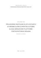 Prilagodba digitalnih alata za djecu s poremećajem iz spektra autizma: Uloga obrazovnih platformi i participativnog dizajna