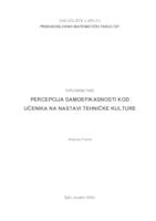 Percepcija samoefikasnosti kod učenika na nastavi Tehničke kulture