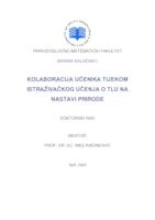 Kolaboracija učenika tijekom istraživačkog učenja o tlu na nastavi prirode