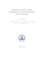 Quantum Monte-Carlo simulations of two-component Bose mixtures