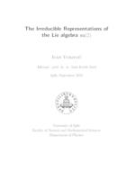 The Irreducible representations of the Lie algebra su(2)