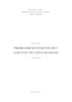 Prehrambene intervencije u liječenju multiple skleroze