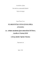 Florističko-fitocenološka analiza As. Arbuto unedonis-Quercetum  ilicis Di Pietro, Azzella et Facioni 2010 u široj okolici Općine Marina