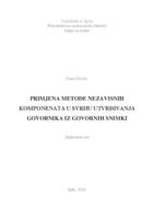 Primjena metode nezavisnih komponenata u svrhu utvrđivanja govornika iz govornih snimki