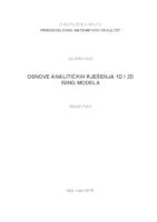 Osnove analitičkih modela 1D i 2D Ising modela