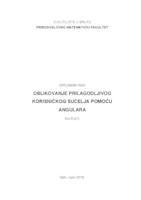 Oblikovanje prilagodljivog korisničkog sučelja pomoću Angulara