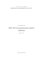 REST API kod programiranja mobilnih aplikacija