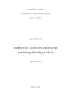 Modeliranje i računalno optimiranje modernog dizelskog motora