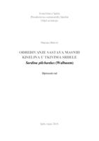 Određivanje sastava masnih kiselina u tkivima srdele Sardina pilchardus (Walbaum)