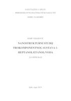 Nanostrukturni studij trokomponentnog sustava 1-heptanol/etanol/voda