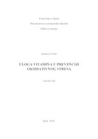 Uloga vitamina u prevenciji oksidativnog stresa