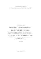 Primjena mikroservisne arhitekture u izradi raspodijeljenog sustava za analizu ključnih riječi na internetu