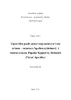 Usporedba građe probavnog sustava u vrsta arbuna-rumenca Pagellus erythrinus L. i rumenca okana Pagellus bogaraveo, Brunnich (Pisces:Sparidae)