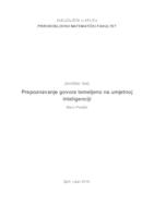 Prepoznavanje govora temeljeno na umjetnoj inteligenciji