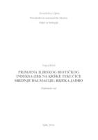 Primjena Ilirskog biotičkog indeksa (IBI) na krške tekućice Srednje Dalmacije: rijeka Jadro