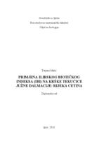 Primjena Ilirskog biotičkog indeksa (IBI) na krške tekućice Južne Dalmacije: rijeka Cetina