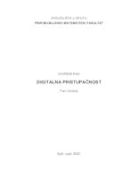prikaz prve stranice dokumenta Digitalna pristupačnost