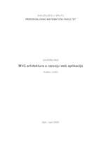 prikaz prve stranice dokumenta MVC arhitektura u razvoju web aplikacija