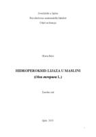 prikaz prve stranice dokumenta Hidroperoksid-lijaza u maslini ( Olea europaea L.)