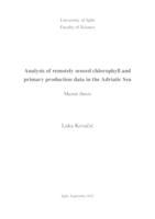 prikaz prve stranice dokumenta Analysis of remotely sensed chlorophyll and primary production data in the Adriatic Sea