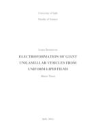 prikaz prve stranice dokumenta Electroformation of giant unilamellar vesicles from uniform lipid film
