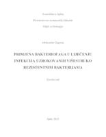 prikaz prve stranice dokumenta Primjena bakteriofaga u liječenju infekcija uzrokovanih višestruko rezistentnim bakterijama