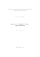 prikaz prve stranice dokumenta Radon - Nikodymova derivacija