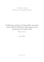 prikaz prve stranice dokumenta Preliminary analysis of wind profiles measured with an MFAS-SODAR at Split Airport in the period June-November 2022