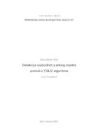 prikaz prve stranice dokumenta Detekcija slobodnih parking mjesta pomoću YOLO algoritma