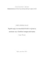 prikaz prve stranice dokumenta Ispitivanje termoelektričnih svojstava anataze na visokim temperaturama