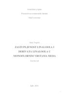 prikaz prve stranice dokumenta Zastupljenost linaloola i derivata linaloola u monoflornim vrstama meda